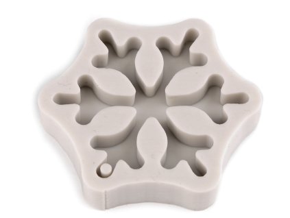 Silikonová forma vločky, vánoční motivy (Varianta 3 (2) růžová, Balení 1 ks)