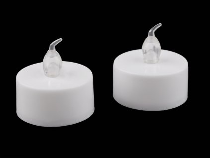 LED čajová svíčka na baterky Ø3,6 cm (Varianta bílá teplá, Balení 2 ks)