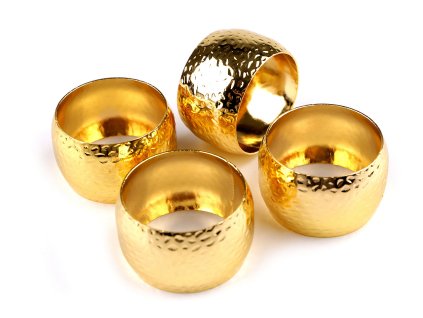 Kroužek na  ubrousek (Varianta zlatá, Balení 12 ks)