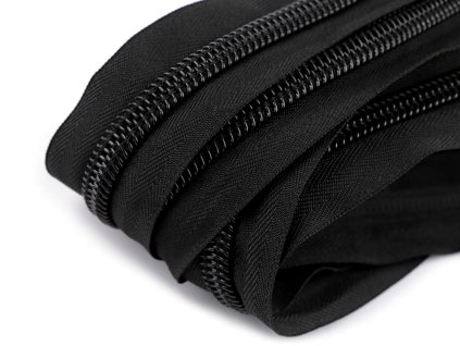 Zip stanový spirálový No 10 s oboustranným jezdcem délka 195 cm (Varianta černá, Balení 1 ks)