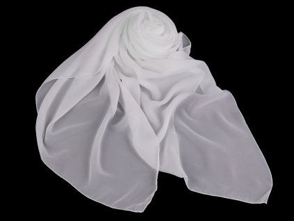 Letní šátek / šála jednobarevná 75x175 cm (Varianta 1 bílá, Balení 1 ks)
