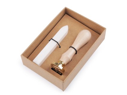 Pečetní sada srdce a vosk (Varianta bílá srdce, Balení 1 sada)