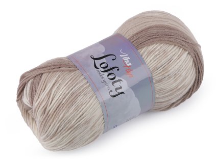 Pletací příze Lofoty samovzorovací / ponožkovka 100 g (Varianta 1 (7803) béžová světlá béžová, Balení 1 ks)