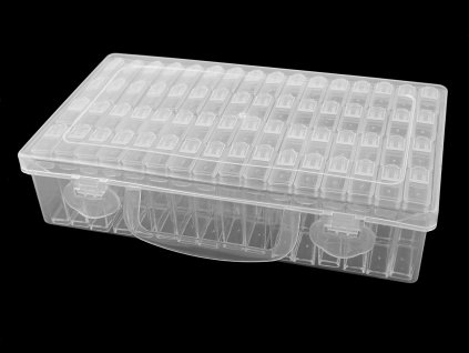 Plastový box / zásobník 64 krabiček s abecedou (Varianta transparent, Balení 1 ks)