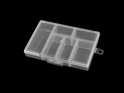 Plastový box / zásobník 8,5x12x2,5 cm (Varianta transparent, Balení 1 ks)
