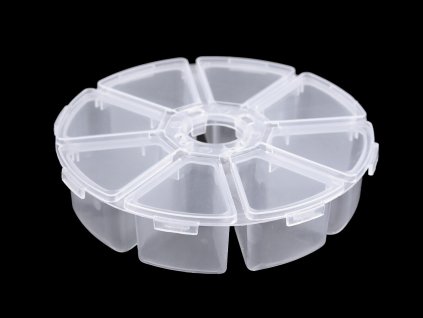 Plastový box / zásobník Ø10 cm (Varianta 1 transparent, Balení 1 ks)