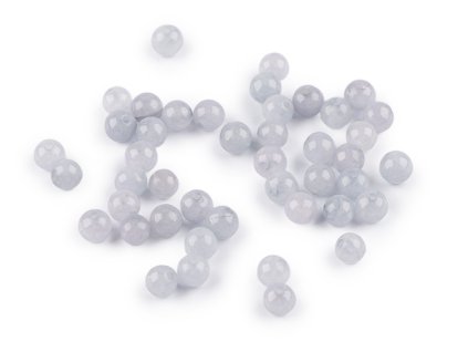 Akvamarín syntetický, minerální korálky Ø4 mm (Varianta akvamarín, Balení 44 ks)