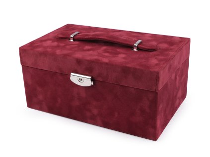 Šperkovnice 2 v 1 uzamykatelná, semiš (Varianta 2 mint, Balení 1 ks)