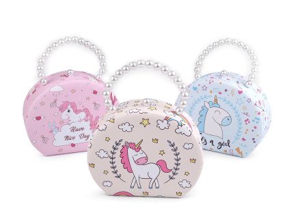 Šperkovnice jednorožec 15,5x19x7,5 cm (Varianta 3 modrá pomněnková, Balení 1 ks)