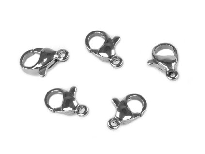Karabinka z nerezové oceli 6x10 mm (Varianta platina, Balení 2 ks)