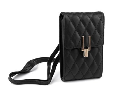 Peněženka s kapsou na mobil přes rameno crossbody 11x17 cm (Varianta 1 černá, Balení 1 ks)