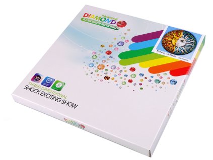 Diamantové malování s rámem, kreativní sada (Varianta 4 viz foto mandala, Balení 1 sada)
