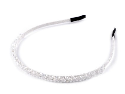 Čelenka do vlasů s broušenými korálky (Varianta 1 crystal, Balení 1 ks)