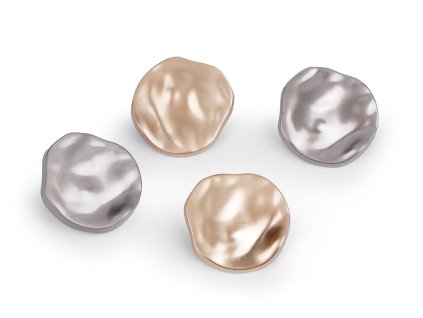 Kovový knoflík mačkaný vzhled velikost 42" (Varianta 2 zlatá sv., Balení 25 ks)