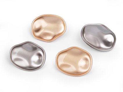 Kovový knoflík mačkaný vzhled velikost 46" (Varianta 2 zlatá sv., Balení 20 ks)