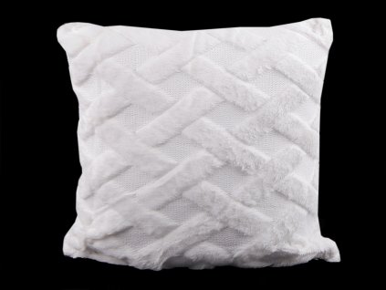 Povlak na polštář plyšový 45x45 cm (Varianta 1 bílá bílá, Balení 2 ks)