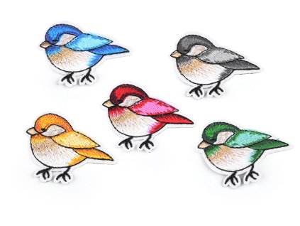 Nažehlovačka ptáček (Varianta 2 červená, Balení 1 ks)