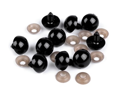Oči s pojistkou Ø18 mm (Varianta černá, Balení 10 sada)