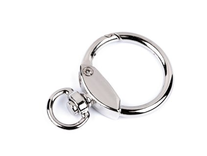 Kovová karabina otočná kulatá, průvlek 10 mm (Varianta 2 růžové zlato, Balení 1 ks)