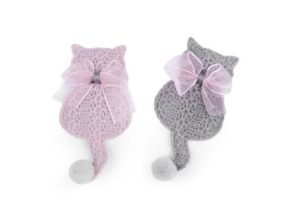 Aplikace / nášivka kočka (Varianta 2 šedá, Balení 1 ks)