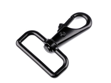 Kovová karabina otočná, průvlek 40 mm (Varianta 1 černý lak, Balení 1 ks)