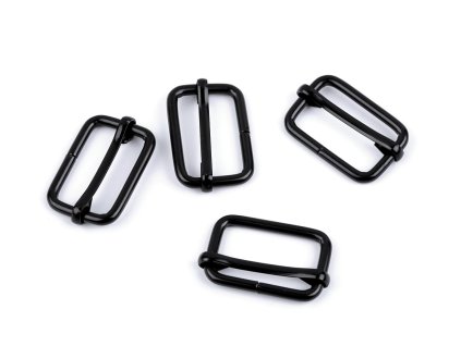 Posunovač na popruhy šíře 25 mm (Varianta 5 černý lak, Balení 4 ks)