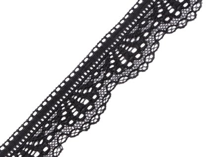 Elastická krajka šíře 30 mm (Varianta 2 černá, Balení 25.2 m)