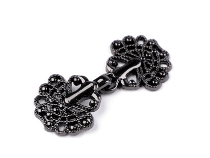 Ozdobné filigránové zapínání (Varianta 1 nikl černý, Balení 1 pár)