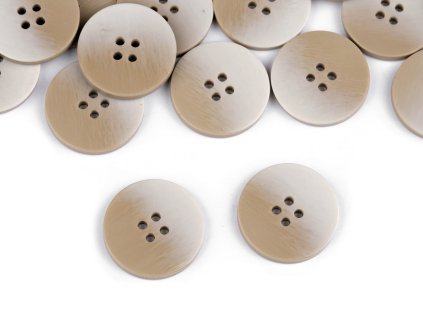 Knoflík ombré velikost 34", 40", 44" (Varianta 1 (40") béžová světlá, Balení 50 ks)