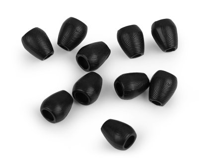 Kovová koncovka na šňůru Ø3,5 mm / ozdoba (Varianta 2 nikl černý, Balení 50 ks)