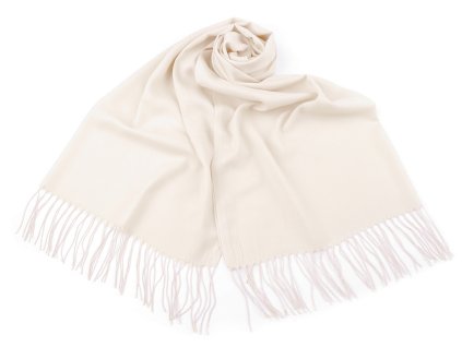 Šátek / šála jednobarevná s třásněmi 70x165 cm (Varianta 7 šedá světlá, Balení 1 ks)