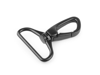 Kovová karabina otočná, průvlek 38 mm (Varianta 1 nikl, Balení 1 ks)