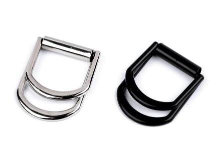 Kovová spona dvojitá, průvlek 20 mm (Varianta 1 nikl, Balení 1 ks)