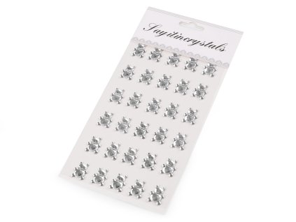 Samolepicí ozdoby na lepicím proužku (Varianta 1 crystal medvěd, Balení 12 karta)