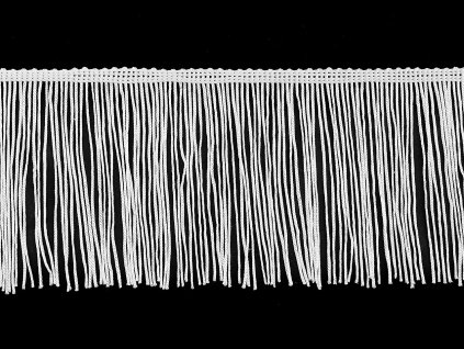 Třásně lesklé šíře 10 cm (Varianta 1 bílá, Balení 13.5 m)