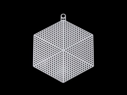 Plastová kanava / mřížka vyšívací vločka (Varianta 2 bílá vločka, Balení 1 ks)