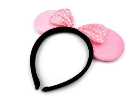 Karnevalová čelenka Minnie Mouse (Varianta 4 červená velké puntíky, Balení 1 ks)
