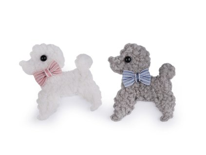 Aplikace / nášivka pes (Varianta 2 šedá, Balení 1 ks)