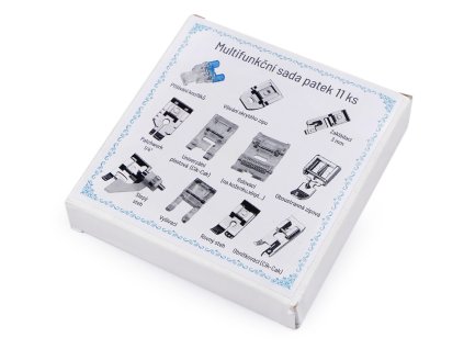 Sada kovových a plastových patek k domácímu šicímu stroji (Varianta nikl, Balení 1 sada)