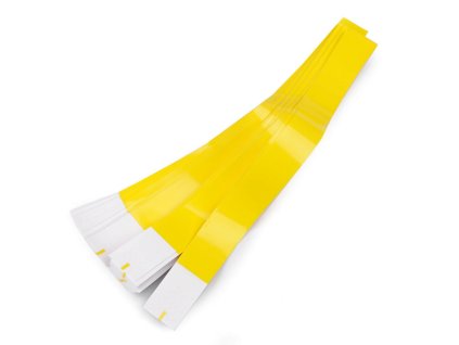 Festivalový identifikační náramek na ruku voděodolný (Varianta 1 žlutá, Balení 100 ks)