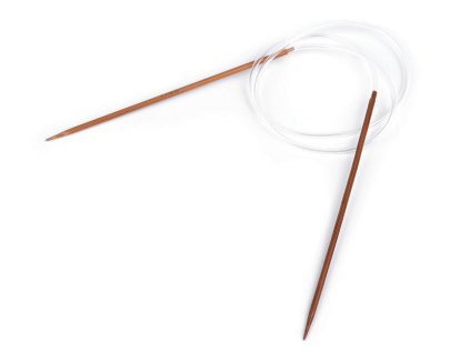 Kruhové jehlice bambusové č. 3; 3,5; 4; 4,5; 5; 5,5; 6; 6,5; 7; 8 (Varianta 1 (3 mm) bambus tmavý, Balení 1 ks)
