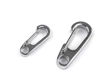 Karabina z nerezové oceli průvlek 3; 4 mm (Varianta 1 (3 mm) platina, Balení 1 ks)