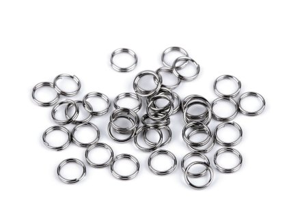 Protikroužek dvojitý z nerezové oceli Ø6 mm (Varianta platina, Balení 10 g)