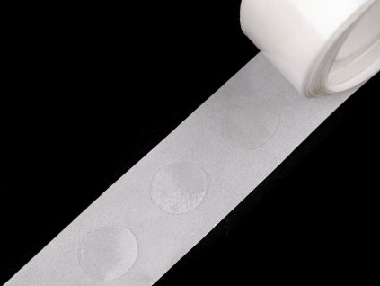 Oboustranné gelové tečky, samolepicí, ovál 10x12 mm na roli (Varianta transparent, Balení 1 role)