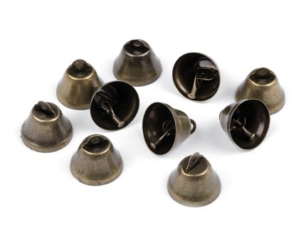 Kovový zvoneček Ø26 mm (Varianta staromosaz, Balení 10 ks)