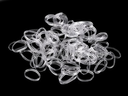 Malé gumičky do vlasů tranparentní / na balení (Varianta transparent, Balení 12 sáček)