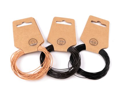 Kožená šňůrka Ø1 mm (Varianta 2 hnědá lakovaná, Balení 5 m)