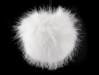 Kožešinová bambule s poutkem Ø11 cm (Varianta 2 pudrová, Balení 1 ks)