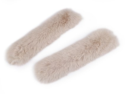 Kožešinový lem na rukáv samonavíjecí šíře 8 cm (Varianta 1 béžová světlá, Balení 2 ks)
