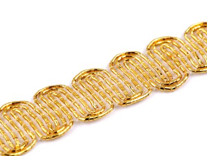 Leonský prýmek šíře 14 mm (Varianta zlatá, Balení 18 m)